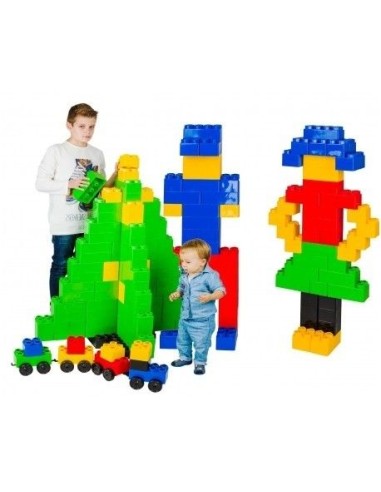 Set constructie cuburi mari, cu roti, 141...