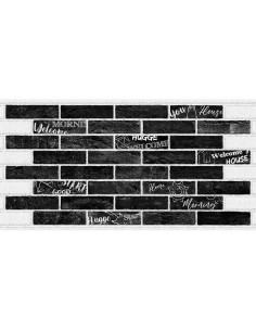 Panou decorativ, PVC, model caramida 3D, welcome, negru,...