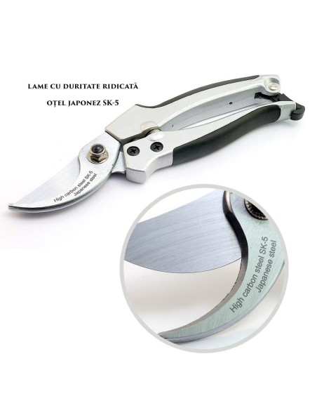 Foarfeca gradina, tip bypass, otel SK5, profesionala, 20.5 cm, XTline