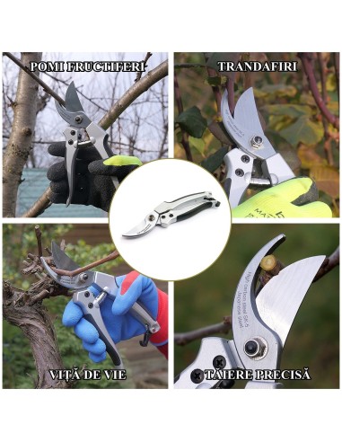 Foarfeca gradina, tip bypass, otel SK5,...