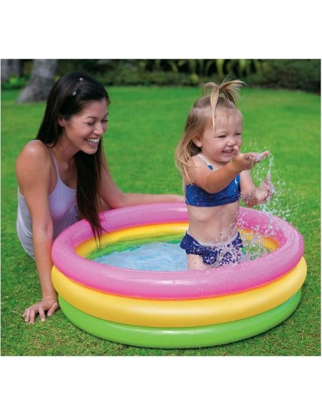 Piscina gonflabila copii, Intex, Sunset glow, baby pool, 73 Litri, 86 x 25 cm, 58924
