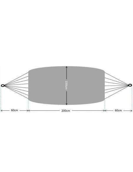 Hamac textil, protectie franghie, galben, max 200 kg,?200x150 cm