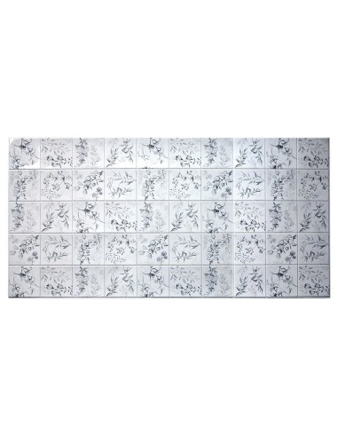 Panou decorativ, PVC, model flori de camp, gri,...