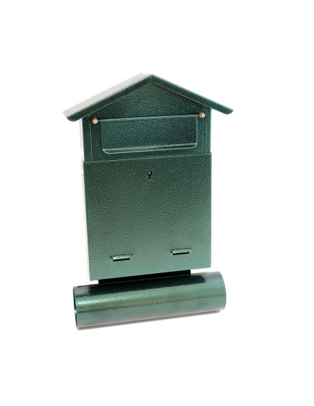 Cutie postala, cu loc pentru ziar, verde, format B6, 23x7x37.5 cm, Damech