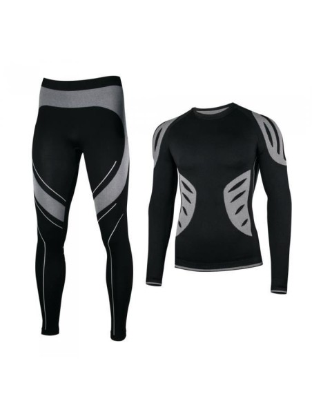 Set indispensabili si bluza de corp, termici, negru, marimea L