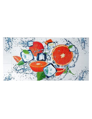 Panou decorativ, PVC, model portocale, alb si...