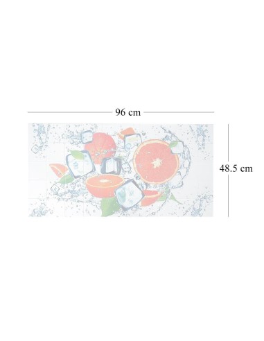 Panou decorativ, PVC, model portocale, alb si...