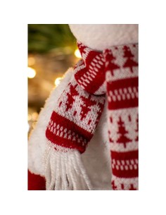 Decoratiune Craciun, om de zapada cu esarfa, rosu, 17x49... 2