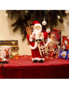 Decoratiune, Mos Craciun cu schiuri si sanie, 30 cm 2