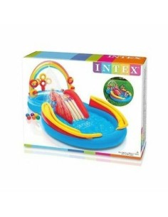 Piscina gonflabila cu tobogan, Intex, Rainbow ring, 206... 2