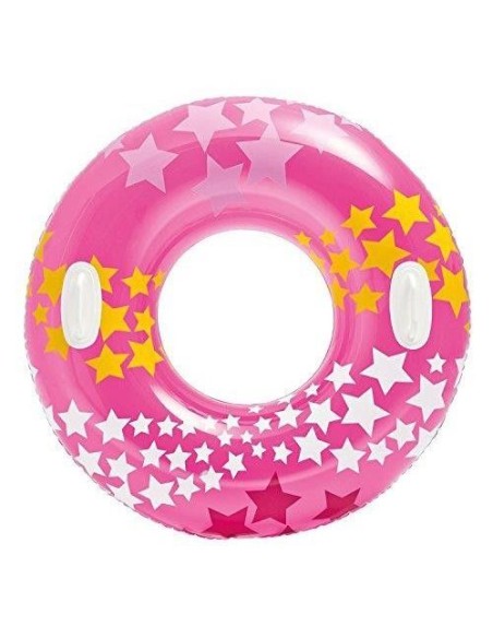 Colac gonflabila pentru inot copii, cu manere, Intex Stars, 59256, 91 cm, diverse culori