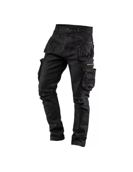 Pantaloni de lucru cu 5 buzunare, model DENIM, negru, marime XXL, NEO