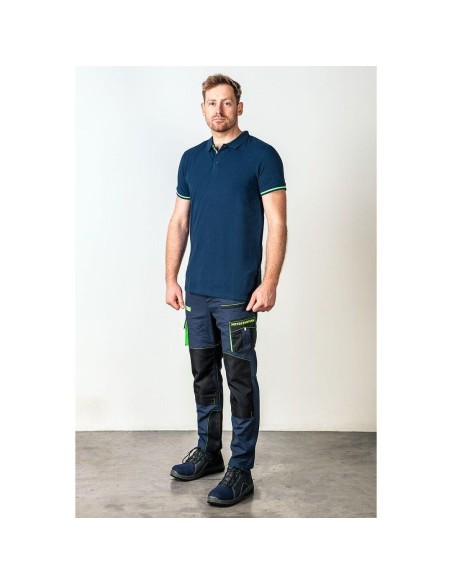 Tricou polo maneca scurta, model Moto, bumbac, bleumarin, marime XL/54, NEO