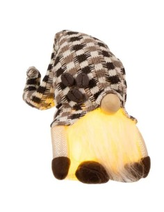 Decoratiune de craciun, elf gri, cu led,?33x10x12 cm, Ruhhy