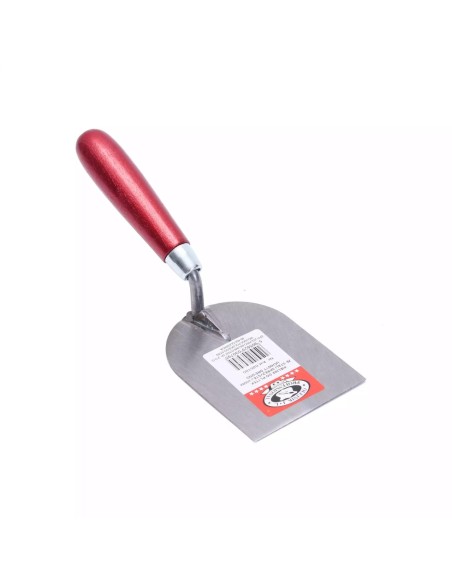 Mistrie otel, Olejnik, semirotunda, 100 mm, maner lemn, rosu