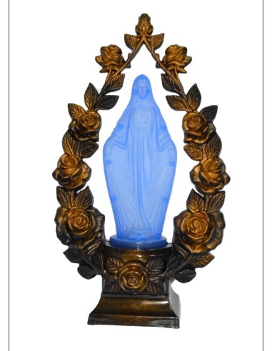 Candela mare din sticla cu LED, Maica Domnului...