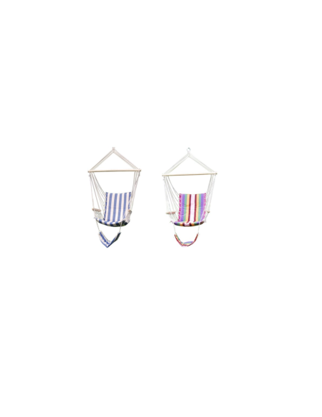 Hamac de gradina tip  scaun, cu brate si suport, multicolor, 3251