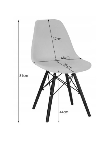 Scaun stil scandinav, Artool, Osaka, PP, lemn,...