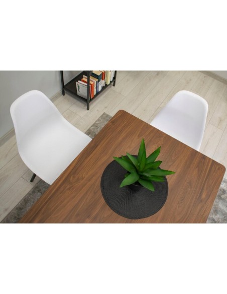 Scaun stil scandinav, Artool, Osaka, PP, lemn, alb si negru, 46x54x81 cm