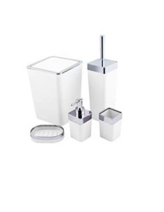 Set accesorii baie, 5 piese, dozator sapun, suport sapun...