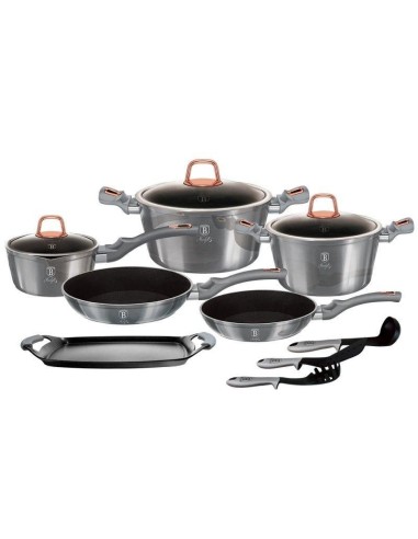 Set oale, cratite si tigai marmorate, 12 piese,...