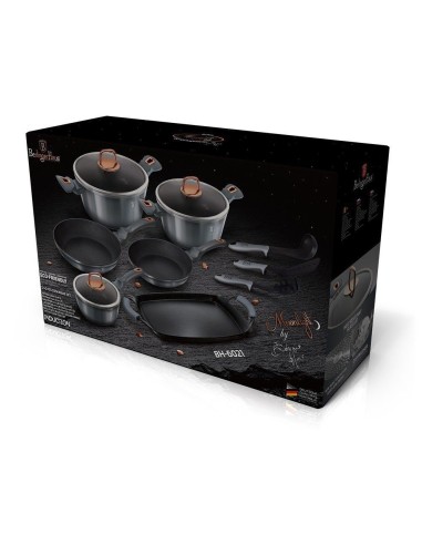 Set oale, cratite si tigai marmorate, 12 piese,...