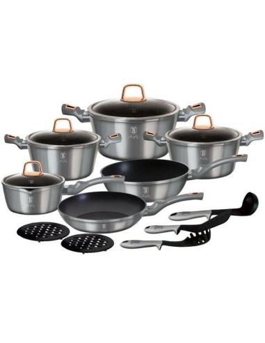 Set oale, cratite si tigai marmorate, 15 piese,...