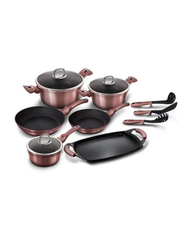 Set oale, cratite si tigai marmorate, 12 piese,...