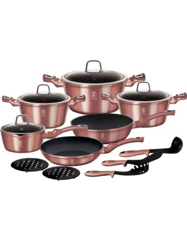 Set oale, cratite si tigai marmorate, 15 piese,...