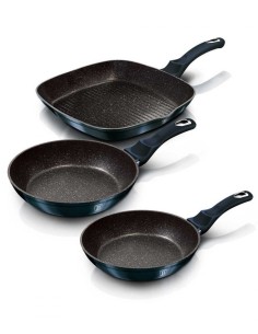 Set 3 tigai marmorate, din aluminiu forjat, Aquamarine... 2