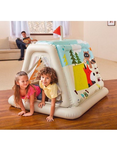 Cort gonflabil pentru copii, Animal Trails, Intex, 127x112x116 cm,  3-6 ani, 48634