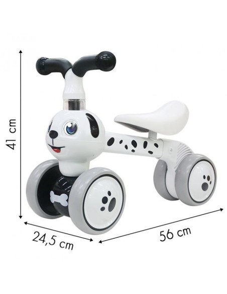 Tricicleta fara pedale, Catelus dalmatian, Ecotoys, Dog Ride, 41x24,5x56 cm, LC-V1308