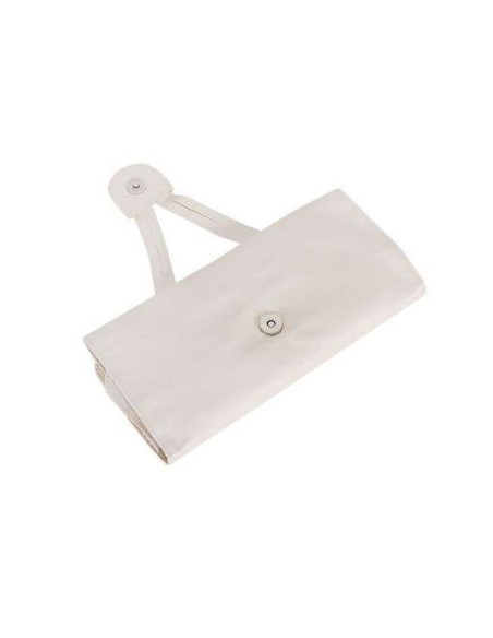 Pensule de machiaj, multifunctional, husa alba, set 18 piese, Isotrade