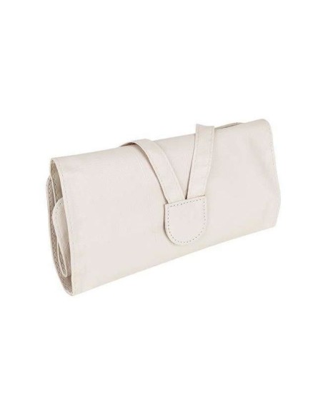 Pensule de machiaj, multifunctional, husa alba, set 18 piese, Isotrade