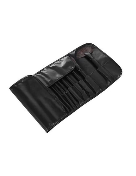 Pensule de machiaj, multifunctionale, husa neagra, set 24 piese, Isotrade