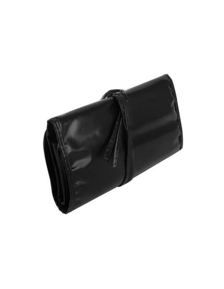 Pensule de machiaj, multifunctionale, husa neagra, set 24 piese, Isotrade