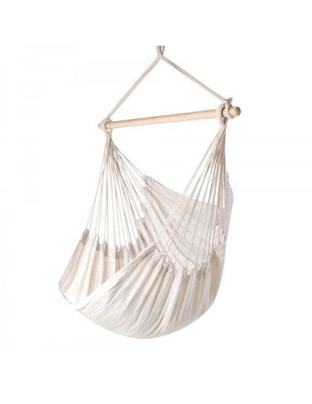 Hamac de gradina tip scaun brazilian, alb, Ecotoys, GW-919
