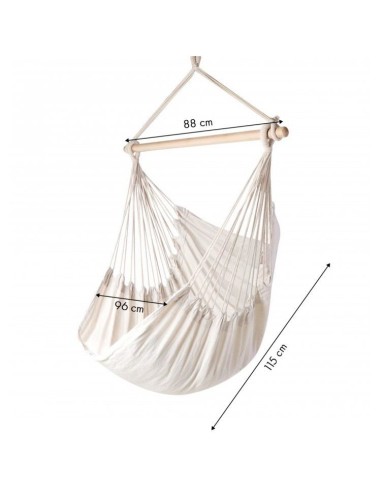 Hamac de gradina tip scaun brazilian, alb,...