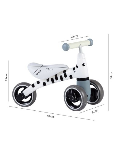 Tricicleta fara pedale, Zebra Alb Negru,...