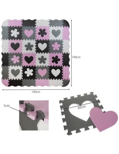 Covor tip puzzle, pentru copii, spuma EVA, 16...