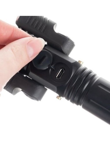 Lanterna aluminiu, LED T6 + CREE, 300 lm, zoom,...