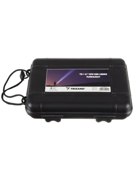 Lanterna aluminiu, LED T6 + CREE, 300 lm, zoom, USB, Trizand