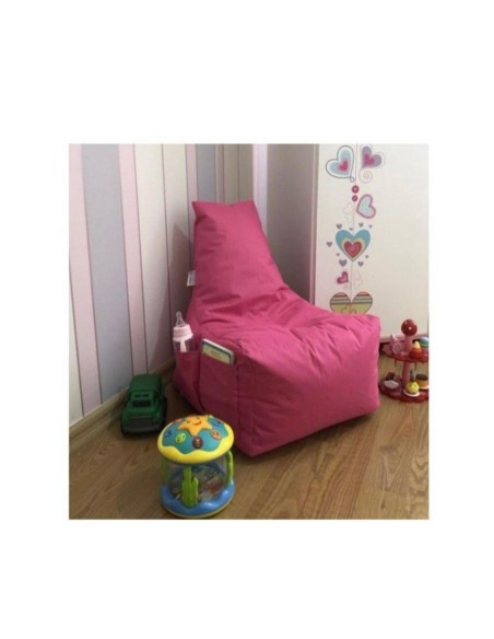 Fotoliu tip para pentru copii, Big Bean Bag, textil umplut cu perle polistiren, roz