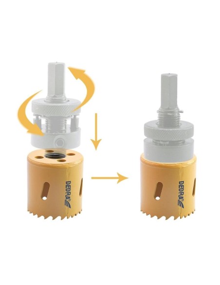 Carota Bimetal pentru gaurit otel, aluminiu, plastic, lemn, gips carton, 27 mm, Dedra