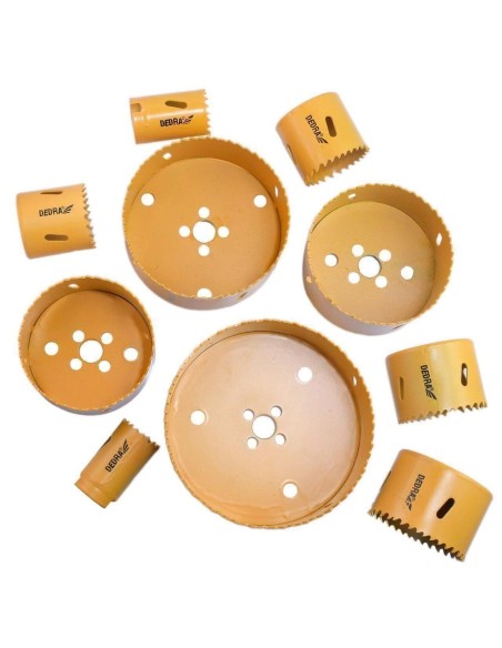 Carota bimetal pentru gaurit otel, aluminiu, plastic, lemn, gips carton, 57 mm, Dedra