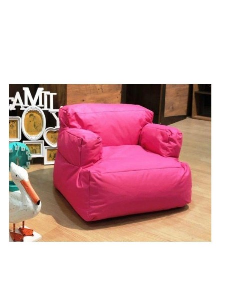 Fotoliu tip para pentru copii, Big Bean Bag, textil umplut cu perle polistiren, roz