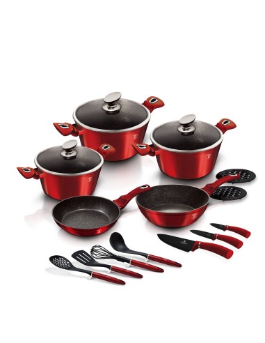 Set oale, cratite si tigai marmorate, 17 piese,...