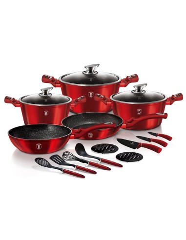 Set oale, cratite si tigai marmorate, 17 piese,...