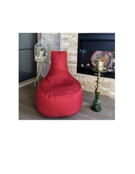 Fotoliu tip para, Big Bean Bag, textil umplut cu perle polistiren, rosu
