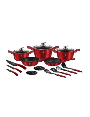 Set oale, cratite si tigai marmorate, 17 piese,...
